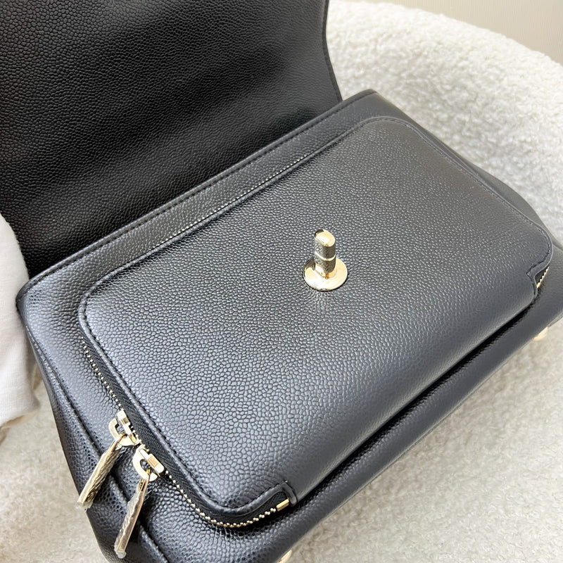 Chanel Medium Business Affinity Flap in Black Caviar and LGHW (Model: A93607)