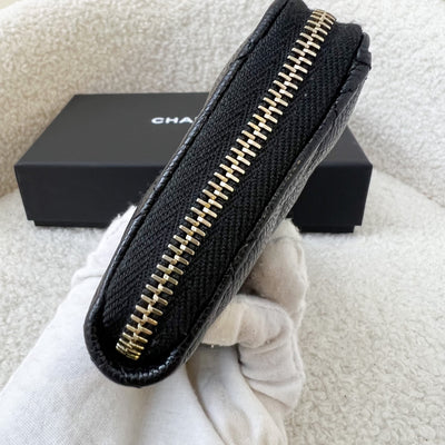 Chanel Zippy Mid-Length Medium Wallet in Black Caviar and LGHW