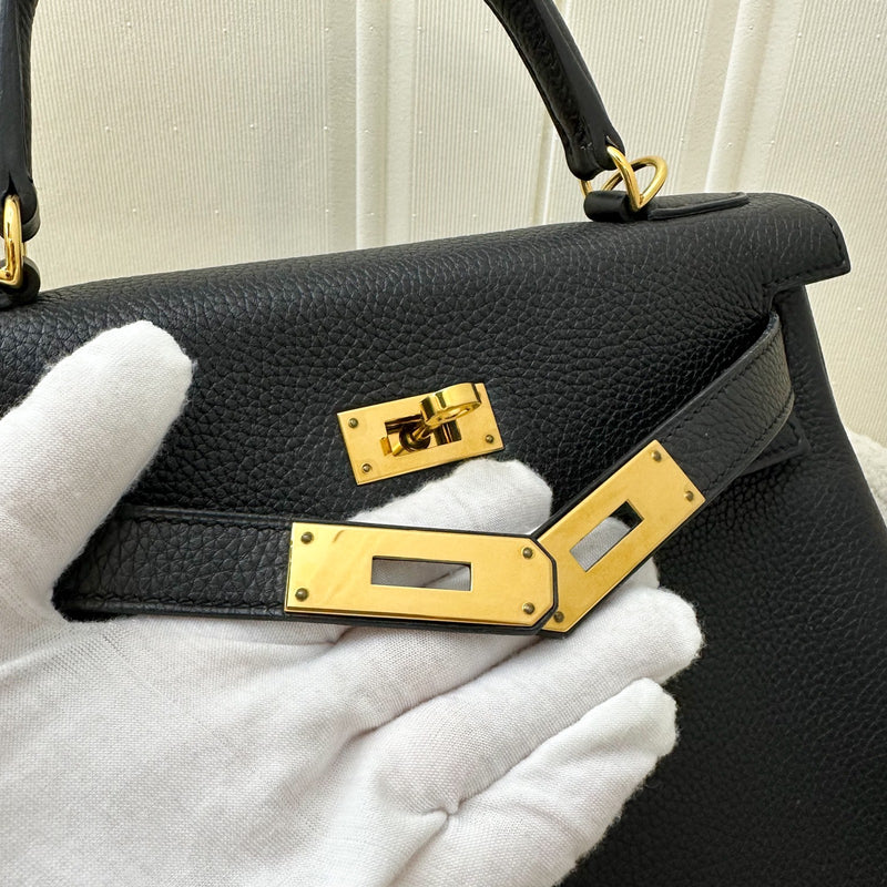 Hermes Kelly 28 in Noir Black Togo Leather and GHW