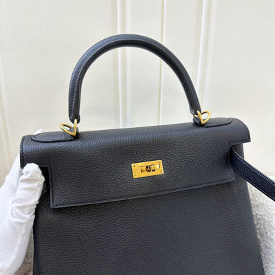 Hermes Kelly 28 in Noir Black Togo Leather and GHW