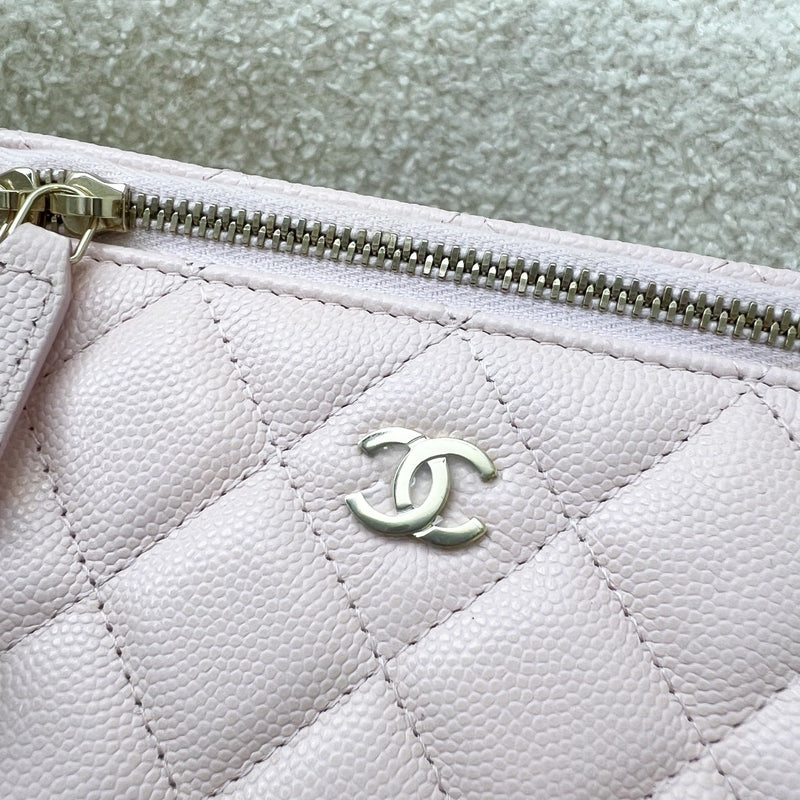 Chanel Classic Small Vanity in 22S Light Pink Caviar and LGHW