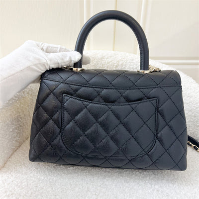 Chanel Small 24cm Coco Handle Flap in Black Caviar LGHW