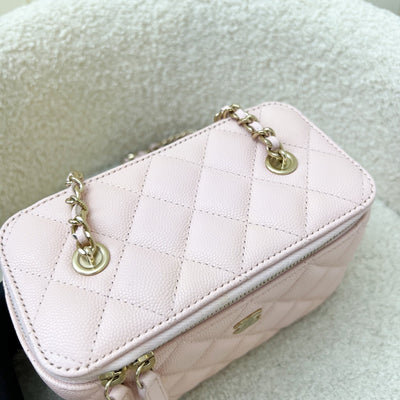 Chanel Classic Small Vanity in 22S Light Pink Caviar and LGHW