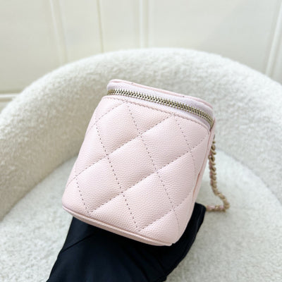 Chanel Classic Small Vanity in 22S Light Pink Caviar and LGHW