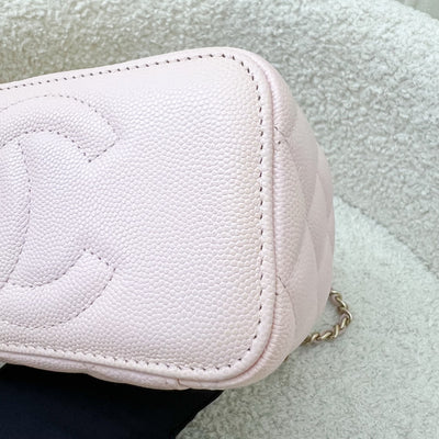 Chanel Classic Small Vanity in 22S Light Pink Caviar and LGHW