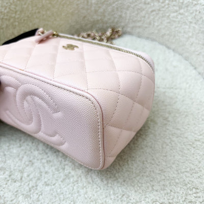 Chanel Classic Small Vanity in 22S Light Pink Caviar and LGHW