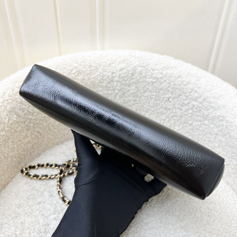 Chanel 31 Nano Shopping Bag in Black Shiny Calfskin and LGHW (Model: AP3656)