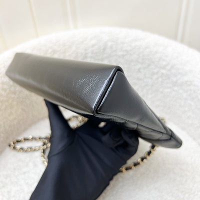 Chanel 31 Nano Shopping Bag in Black Shiny Calfskin and LGHW (Model: AP3656)