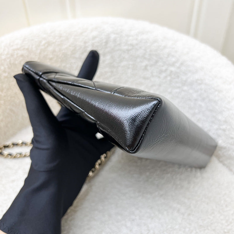 Chanel 31 Nano Shopping Bag in Black Shiny Calfskin and LGHW (Model: AP3656)
