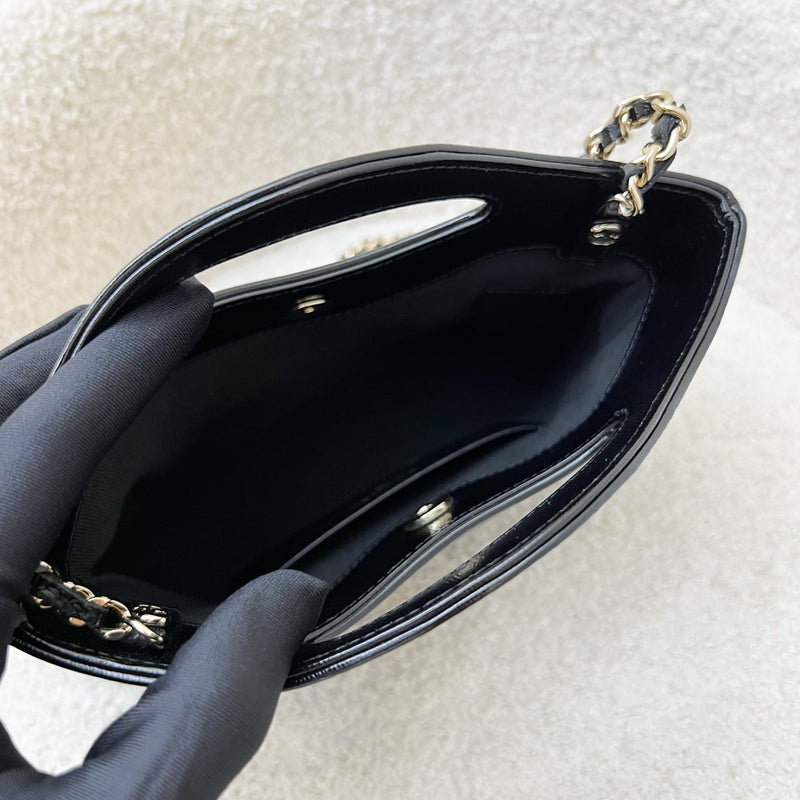 Chanel 31 Nano Shopping Bag in Black Shiny Calfskin and LGHW (Model: AP3656)