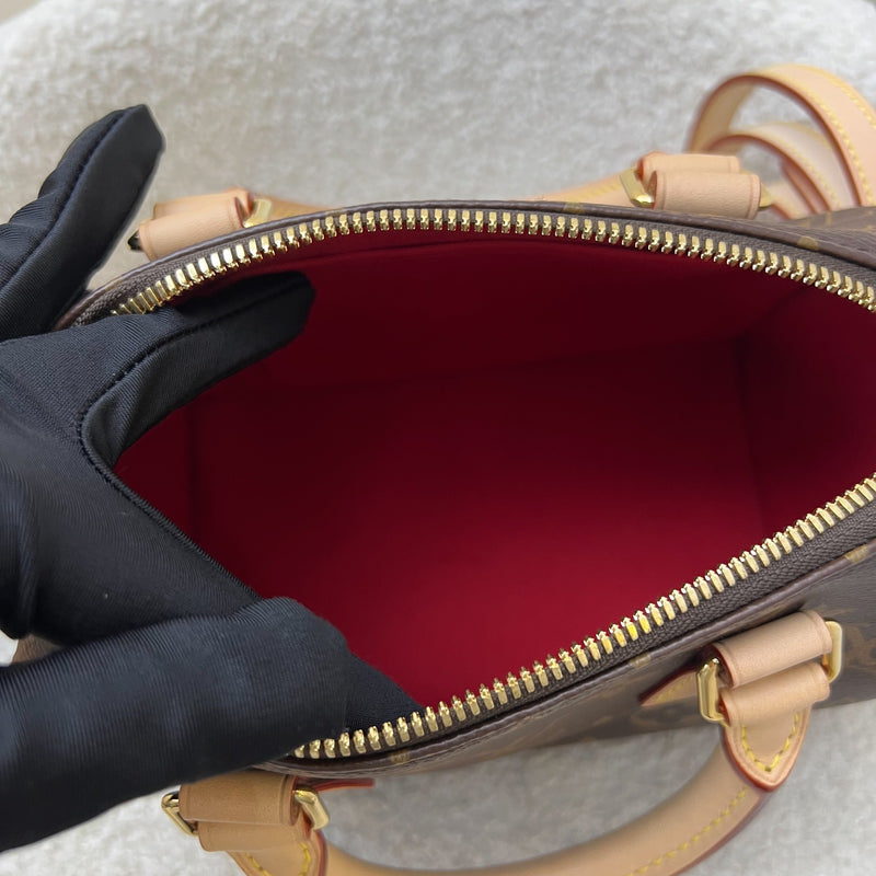 LV Louis Vuitton Speedy Bandouliere 20 in Monogram Canvas and GHW (Missing original strap, replaced with third party vachetta strap)