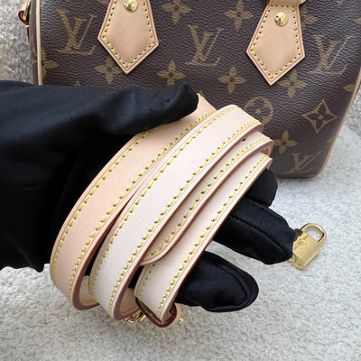 LV Louis Vuitton Speedy Bandouliere 20 in Monogram Canvas and GHW (Missing original strap, replaced with third party vachetta strap)