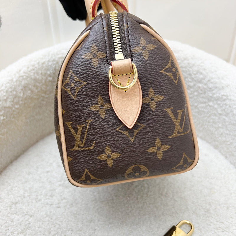 LV Louis Vuitton Speedy Bandouliere 20 in Monogram Canvas and GHW (Missing original strap, replaced with third party vachetta strap)
