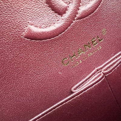 Chanel Small Classic Flap CF in Black Caviar and GHW (Model: A01113)