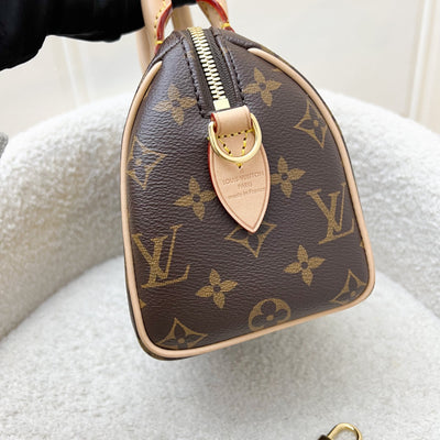 LV Louis Vuitton Speedy Bandouliere 20 in Monogram Canvas and GHW (Missing original strap, replaced with third party vachetta strap)