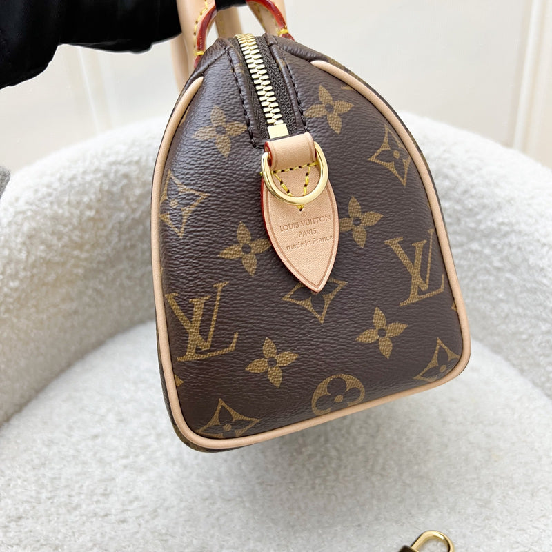 LV Louis Vuitton Speedy Bandouliere 20 in Monogram Canvas and GHW (Missing original strap, replaced with third party vachetta strap)