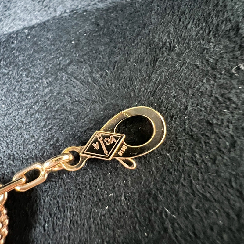 Van Cleef & Arpels VCA Vintage Alhambra 5 Motifs Bracelet in Hammered 18K Rose Gold (Extra 12 Links) (Ref: VCARN9T300)
