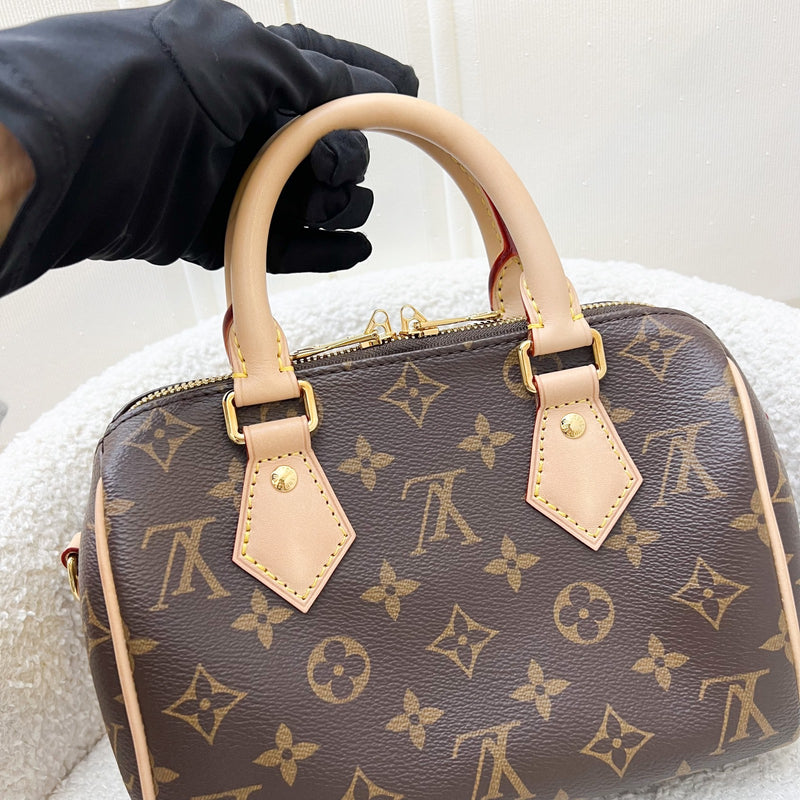 LV Louis Vuitton Speedy Bandouliere 20 in Monogram Canvas and GHW (Missing original strap, replaced with third party vachetta strap)