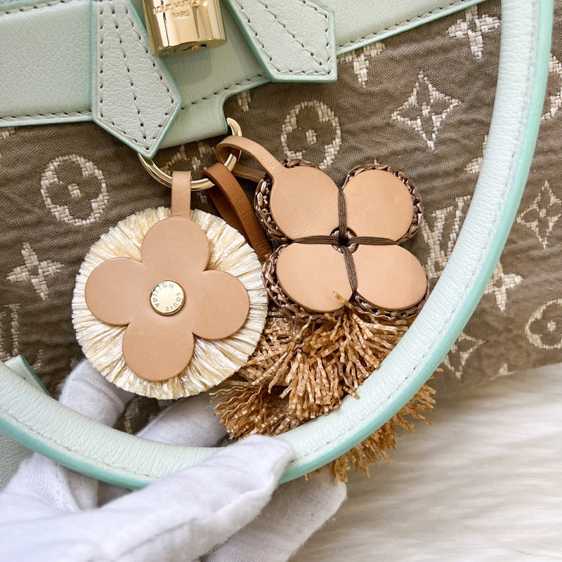 LV Sabbia Cabas MM Shoulder bag in Brown Canvas, White Trim and GHW