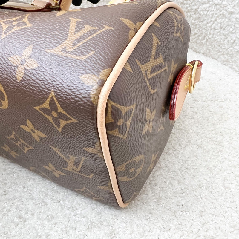 LV Louis Vuitton Speedy Bandouliere 20 in Monogram Canvas and GHW (Missing original strap, replaced with third party vachetta strap)