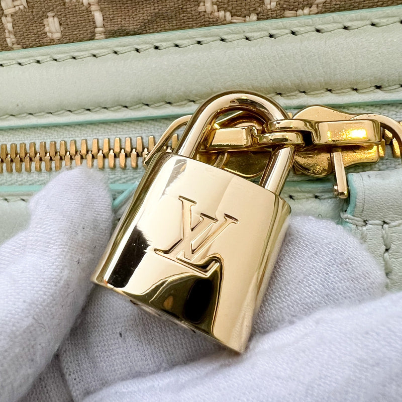 LV Sabbia Cabas MM Shoulder bag in Brown Canvas, White Trim and GHW