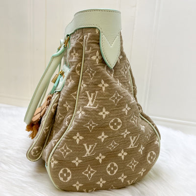 LV Sabbia Cabas MM Shoulder bag in Brown Canvas, White Trim and GHW