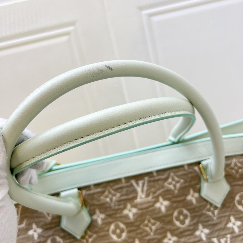 LV Sabbia Cabas MM Shoulder bag in Brown Canvas, White Trim and GHW