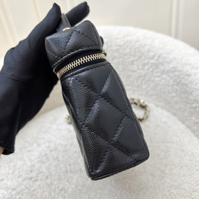 [New Local Jan 2025] Chanel 25C Vanity / Clutch with Chain (LP Style Bag) in Black Caviar and LGHW