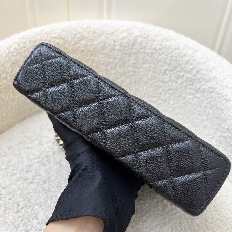 [New Local Jan 2025] Chanel 25C Vanity / Clutch with Chain (LP Style Bag) in Black Caviar and LGHW