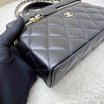 [New Local Jan 2025] Chanel 25C Vanity / Clutch with Chain (LP Style Bag) in Black Caviar and LGHW