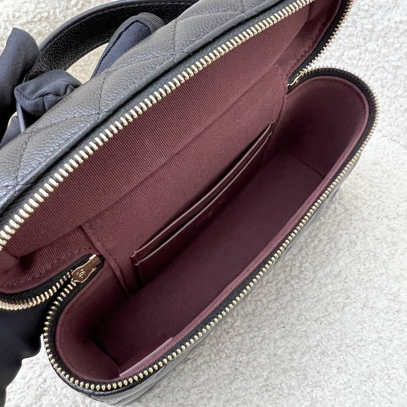 [New Local Jan 2025] Chanel 25C Vanity / Clutch with Chain (LP Style Bag) in Black Caviar and LGHW