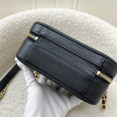 Chanel Small Filigree Vanity Bag in Black Caviar, Black Trim and AGHW