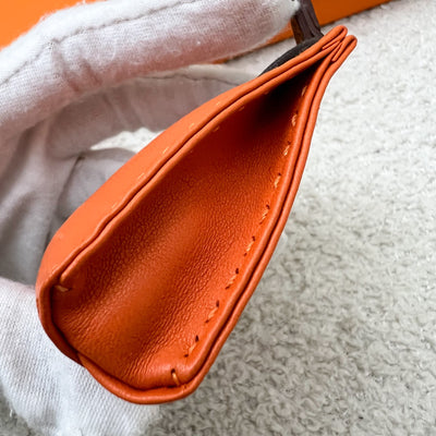 Hermes Shopping Bag Charm in Orange Swift Leather