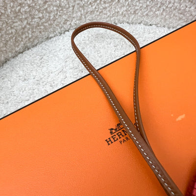 Hermes Rodeo PM Charm in Zanibar / Rose Texas / Gold