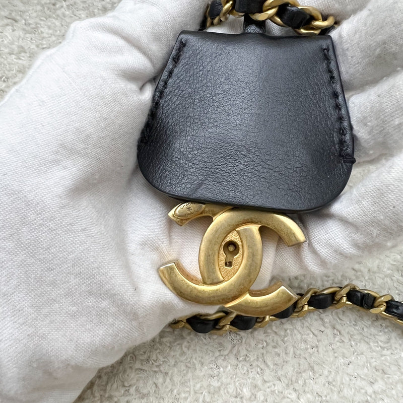 Chanel Small Filigree Vanity Bag in Black Caviar, Black Trim and AGHW