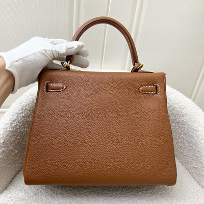 Hermes Kelly 25 in Gold Togo Leather and GHW