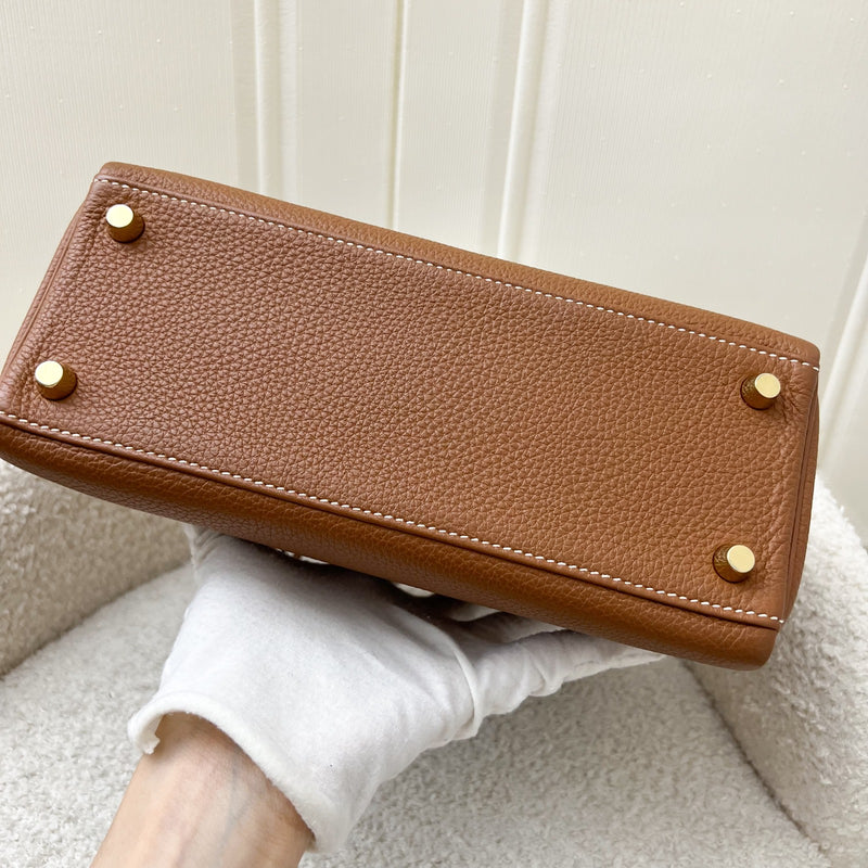 Hermes Kelly 25 in Gold Togo Leather and GHW