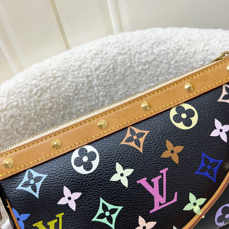 LV Vintage Louis Vuitton x Takashi Murakami Pochette Accessoires in Multicolore Noir Monogram Canvas and GHW