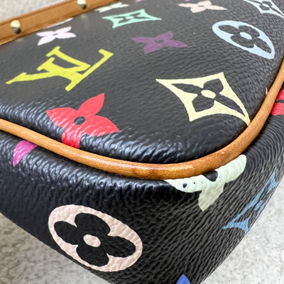 LV Vintage Louis Vuitton x Takashi Murakami Pochette Accessoires in Multicolore Noir Monogram Canvas and GHW