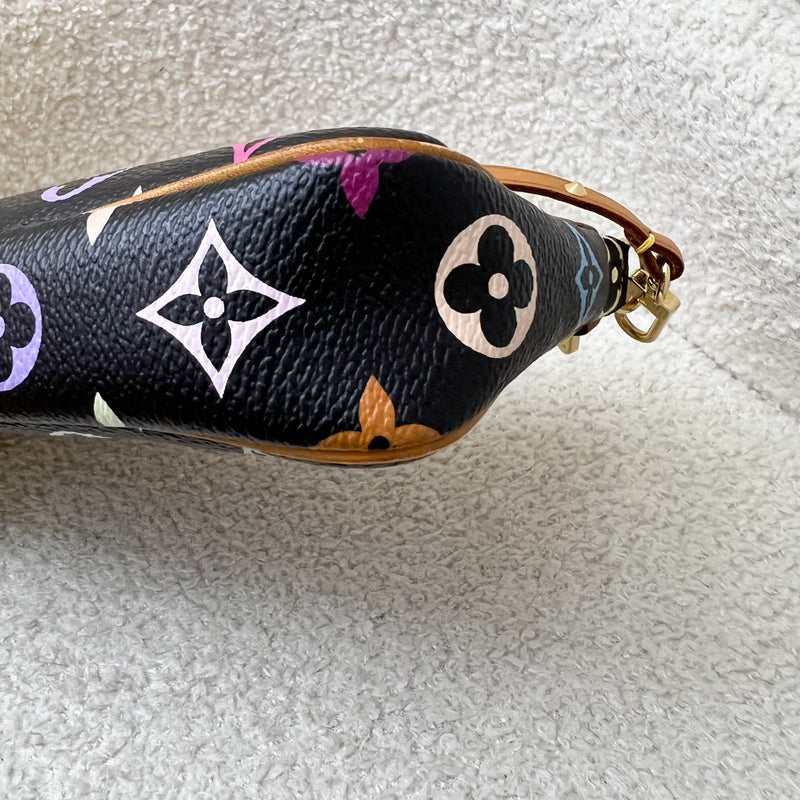 LV Vintage Louis Vuitton x Takashi Murakami Pochette Accessoires in Multicolore Noir Monogram Canvas and GHW