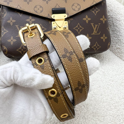 LV Pochette Metis in Reverse Monogram Canvas, Black Leather and GHW