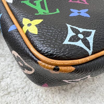 LV Vintage Louis Vuitton x Takashi Murakami Pochette Accessoires in Multicolore Noir Monogram Canvas and GHW