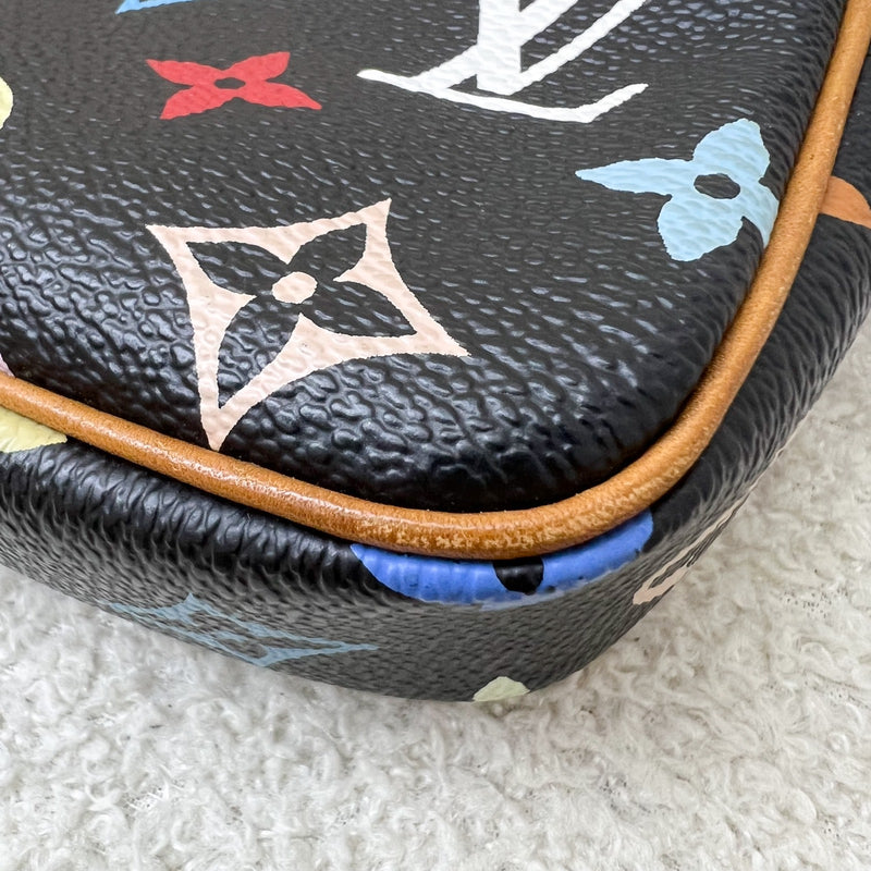 LV Vintage Louis Vuitton x Takashi Murakami Pochette Accessoires in Multicolore Noir Monogram Canvas and GHW