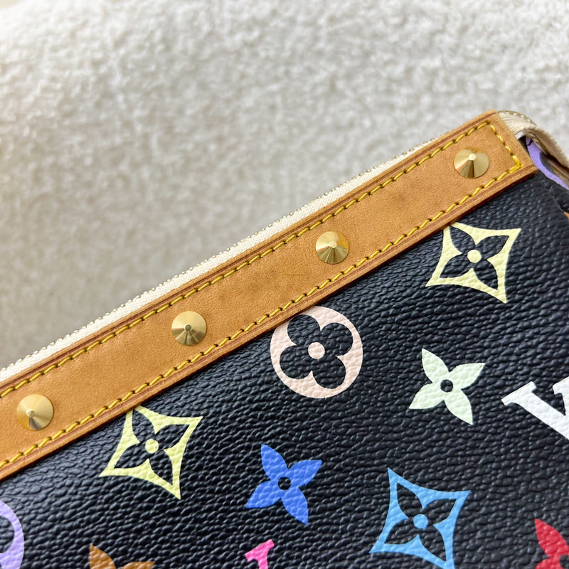 LV Vintage Louis Vuitton x Takashi Murakami Pochette Accessoires in Multicolore Noir Monogram Canvas and GHW