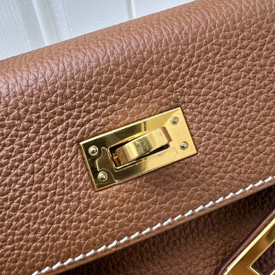 Hermes Kelly 25 in Gold Togo Leather and GHW