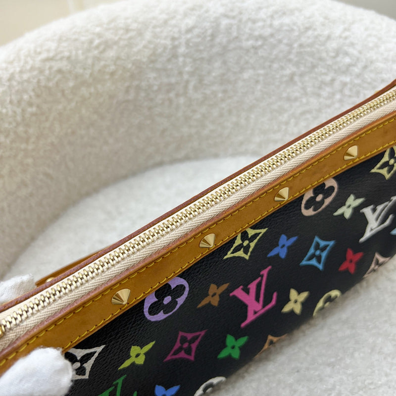 LV Vintage Louis Vuitton x Takashi Murakami Pochette Accessoires in Multicolore Noir Monogram Canvas and GHW