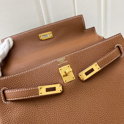 Hermes Kelly 25 in Gold Togo Leather and GHW