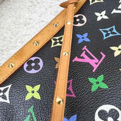 LV Vintage Louis Vuitton x Takashi Murakami Pochette Accessoires in Multicolore Noir Monogram Canvas and GHW