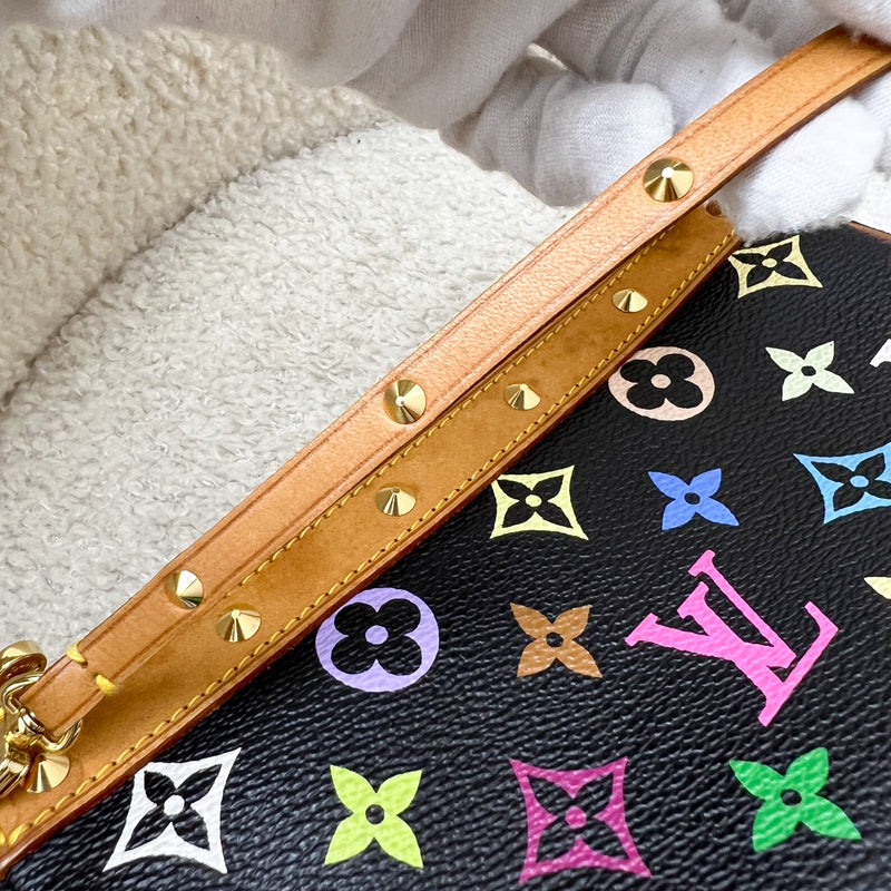 LV Vintage Louis Vuitton x Takashi Murakami Pochette Accessoires in Multicolore Noir Monogram Canvas and GHW