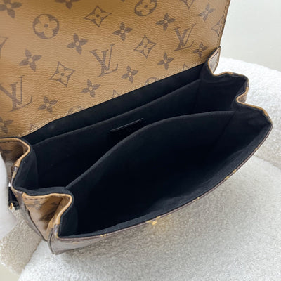 LV Pochette Metis in Reverse Monogram Canvas, Black Leather and GHW